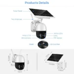 دوربین مینی اسپید دام 2مگاپیکسل سیمکارتی سولار خورشیدی v380pro - تصویر 5
