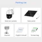 دوربین مینی اسپید دام 2مگاپیکسل سیمکارتی سولار خورشیدی v380pro - تصویر 3
