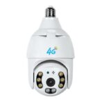 دوربین لامپی سیم کارت خور 4مگاپیکسل چرخشی V380 دید در شب رنگی وارم لایت - تصویر 8