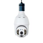 دوربین لامپی سیم کارت خور 4مگاپیکسل چرخشی V380 دید در شب رنگی وارم لایت - تصویر 6