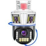 دوربین مینی اسپیددام 8مگاپیکسل سیمکارتی 2 لنزه v380 pro سه تصویر همزمان