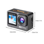 دوربین ورزشی اکشن کمرا 6K با صفحه لمسی - تصویر 10