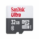 کارت حافظه (رم) 32 گیگ sanDisk کلاس سرعت 10 با استاندارد UHS-I سرعت خواندن اطلاعات تا 100MB/s مدل Ultra