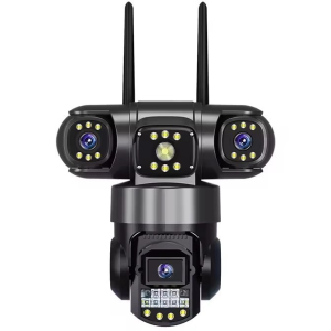 مینی اسپید دام سیمکارتی چرخشی v380 pro سه لنز بدون زوم دار
