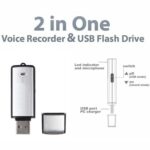 دستگاه ضبط صدای مینیاتوری 16گیگ مدل USB طرح PS-silver2in1 - تصویر 4