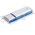 دستگاه ضبط صدای مینیاتوری 16گیگ مدل USB طرح PS-silver2in1 - تصویر 2