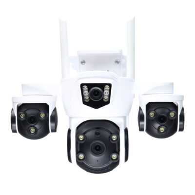 دوربین چرخشی سیم کارتی پهبادی ۴ لنز واقعی ۱۲ مگاپیکسل Okam