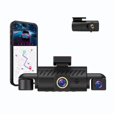 دوربین ثبت وقایع خودرو 4لنزه 4K وایفای با GPS و دید در شب مدل YL-A70 4CH