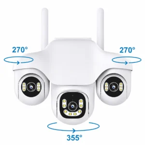 ددوربین مینی اسپیددام سیمکارتی 3مگاپیکسل سه لنز سه موتوره آژیر دار V380 Pro مدل SC31-G-L