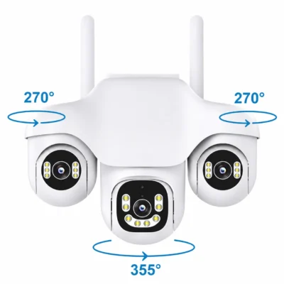 ددوربین مینی اسپیددام سیمکارتی 3مگاپیکسل سه لنز سه موتوره آژیر دار V380 Pro مدل SC31-G-L