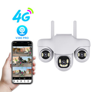ددوربین مینی اسپیددام سیمکارتی 3مگاپیکسل سه لنز سه موتوره آژیر دار V380 Pro مدل SC31-G-L