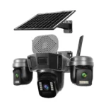 دوربین مینی اسپیددام سیمکارتی 5مگاپیکسل 3لنزه پنل خورشیدی آژیردار OKAM PRO مدل TL1