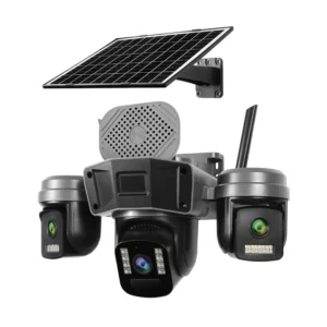 دوربین مینی اسپیددام سیمکارتی 5مگاپیکسل 3لنزه پنل خورشیدی آژیردار OKAM PRO مدل TL1